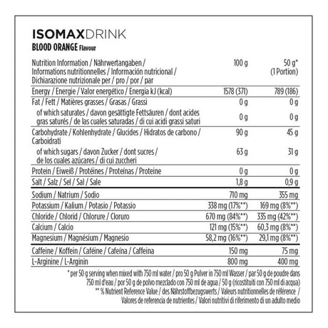 Powerbar isomax 1200 (1 x 1200gr) - naranja sanguina (cafeína)