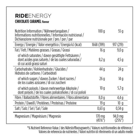 Powerbar ride energy (18 x 55gr) - caramelo de chocolate