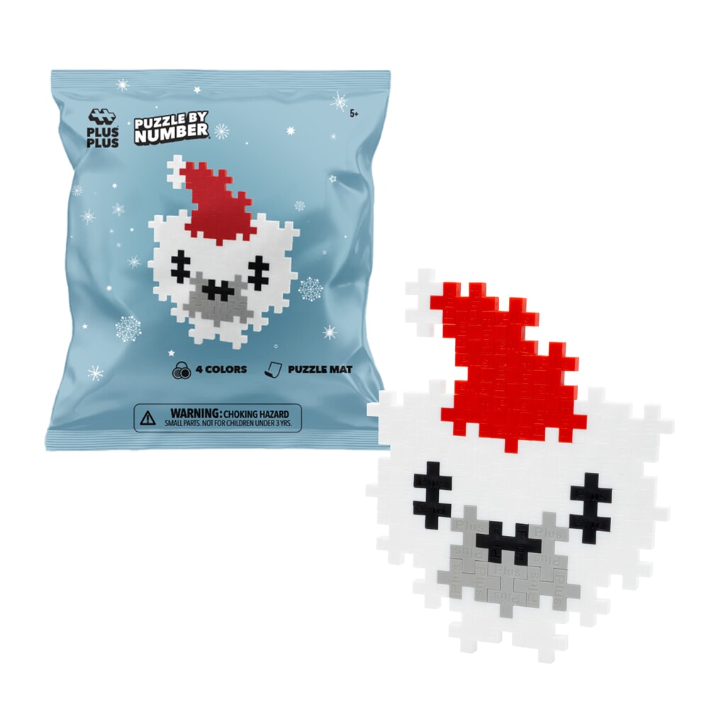Puzzle navideño plus-plus con números - oso polar (4414)