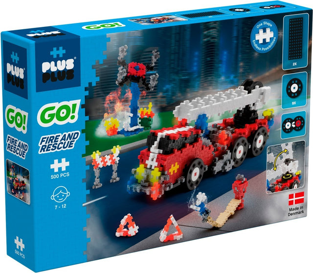 Plus plus go fuego y rescate plus-plus: 500 piezas (7009)