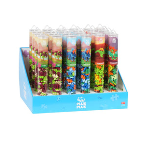 Dinosaurios plus plus: expositor plus-plus tubo de 24 piezas (7236)