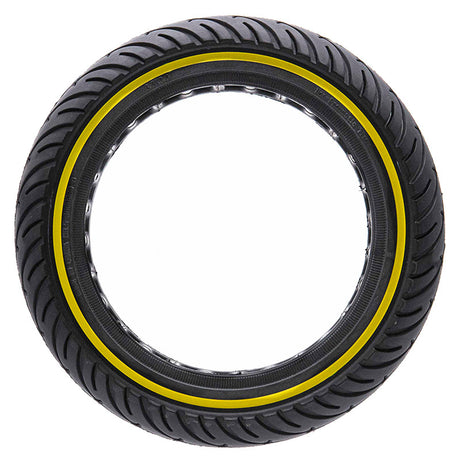 Neumático pro-mounts sólido 8 1 2 negro línea amarilla