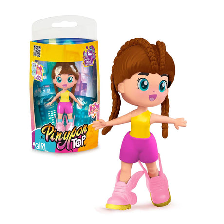 Pinypon top niña 11cm con deco mini tatuajes