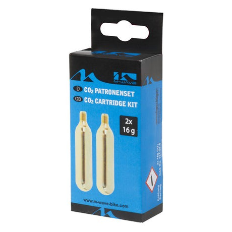 Cartuchos de munición co2 m-wave de cañón de latón (2 piezas 16 gr.)