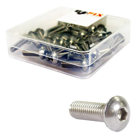 Tornillo bofix cabeza alomada con hexágono interior m5 x 35 acero inoxidable