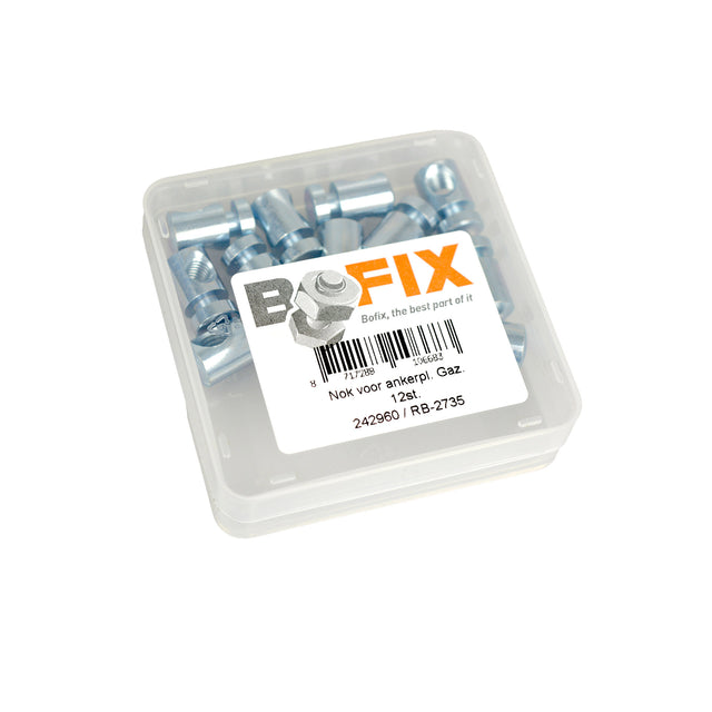 Cresta Bofix en placa de anclaje gacela por 12