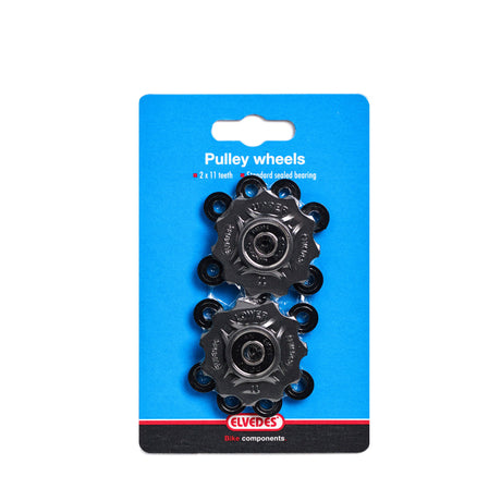 Ruedas de desviación 11 dientes 7-11V Negro 2 piezas