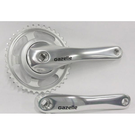 Crank set Linea 38t de acero de aluminio de plata