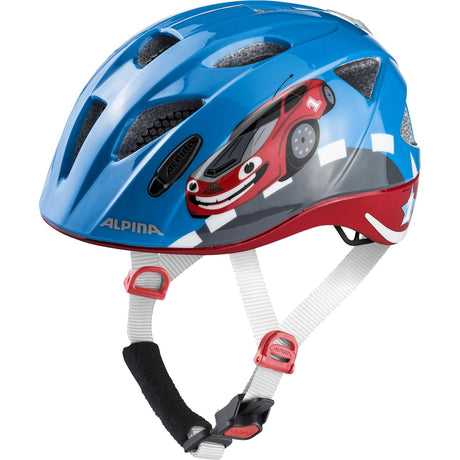 Alpina casco deportivo infantil ximo flash coche rojo 45-49 brillo