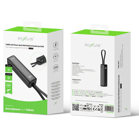 Olympic Sportswear Rixus Power Bank RXPB03B 5.000mAh Li-ion USB-C Negro