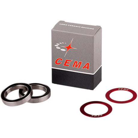 Juego de rodamientos de bolas Cema para pedalier de 30 mm de acero inoxidable rojo