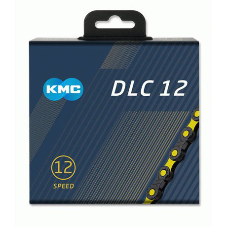 Cadena de bicicleta KMC DLC 12 - 126 Schakels (negro amarillo)
