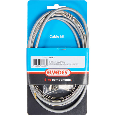Conjunto de cable de engranajes Elvedes 1700 2250 mm Universal Sturmey Archer Acero inoxidable - Plata (en el mapa)