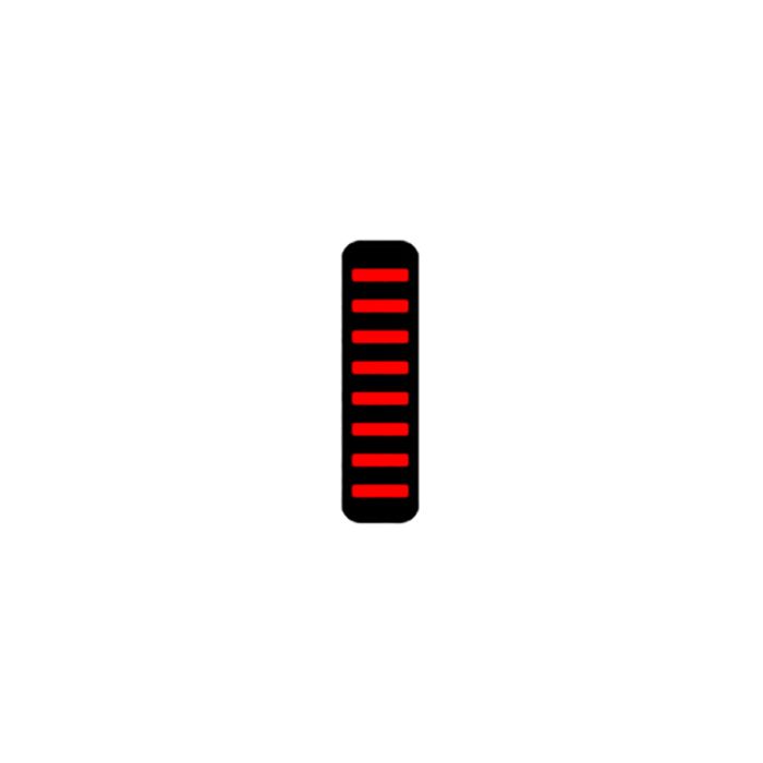 Rrp proguard brida para cables - trasera - pegatina - roja
