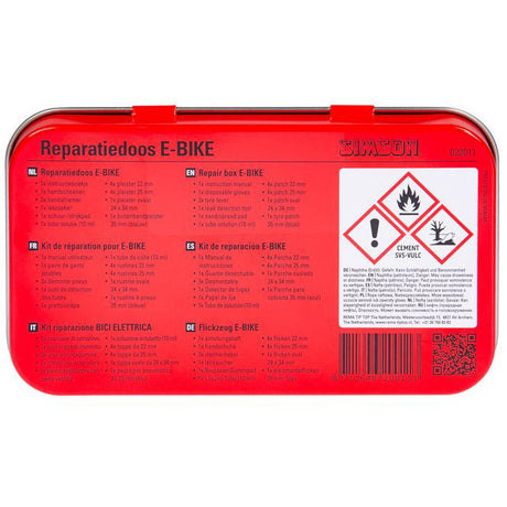 Cadera de reparación Bike de aluminio rojo blanco 14 piezas