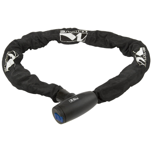Candado de cadena M-wave 1100 mm con funda textil - negro