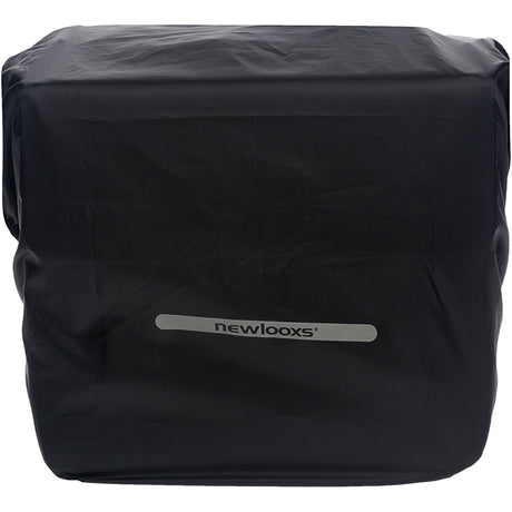 Nueva cubierta de lluvia de Looxs Dubbel - Bolsa de bicicleta de poliéster impermeable negro - Reflexión - 40x97 cm