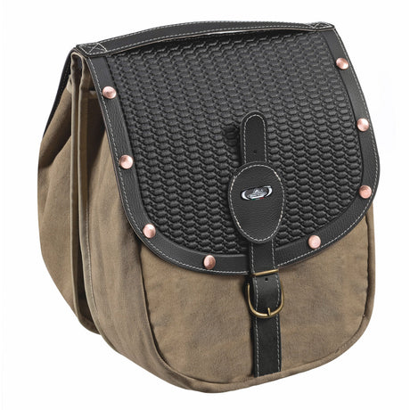 Monte grappa bolsa doble 16,5l británica con remaches negro