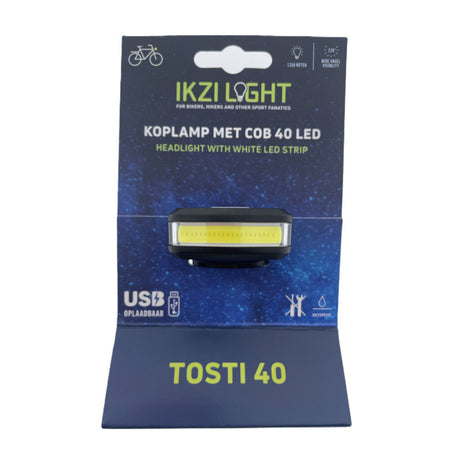 Buzaglo faro ikzilight tosti 40 cob LED, recargable por USB