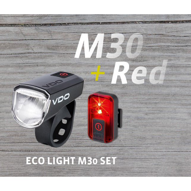 Set de iluminación VDO Eco Light M30 USB + USB ROJO