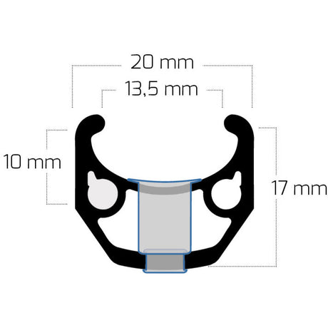 Llanta ryde rigida chrina 28 622 36g cnc aluminio negro