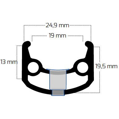 Llanta Ryde sputnik 28 622 36g 14g cnc negra