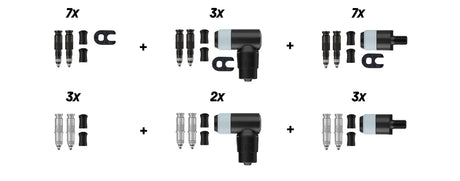 Schwalbe benelux b.v. Kit de conversión de válvula Schwalbe Clik SV-SCV DV-SCV 25 piezas