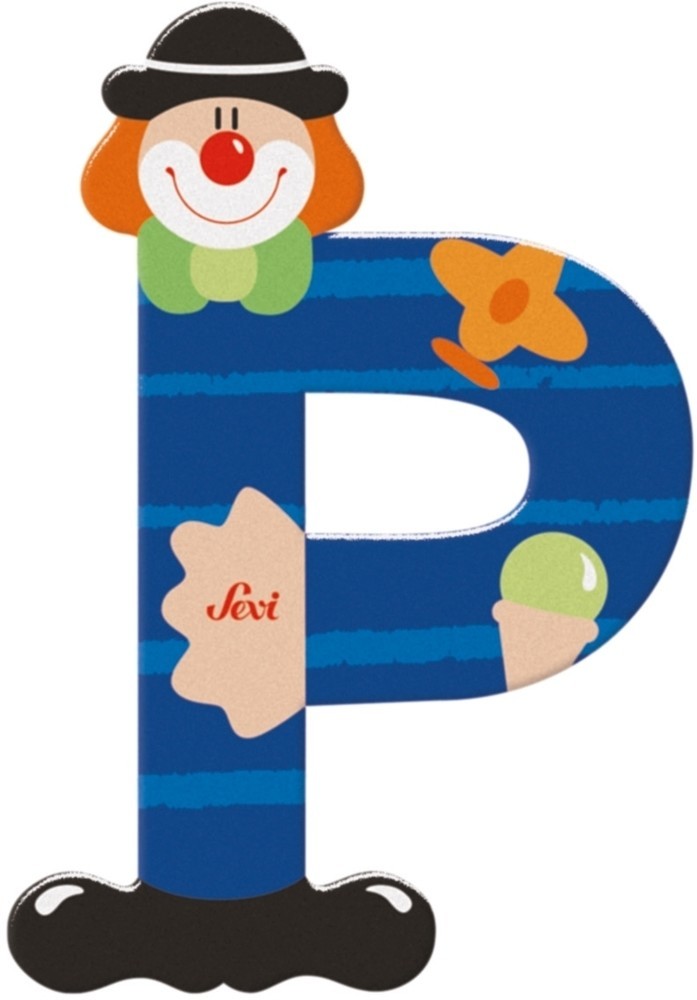 Sevi letra payaso p: 10 cm (81752)