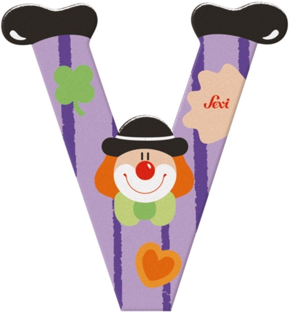 Sevi letra payaso v: 10 cm (81758)