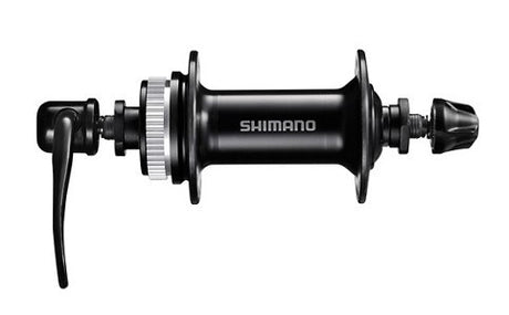 Buje delantero Shimano ques 36 agujeros negro con bloqueo central