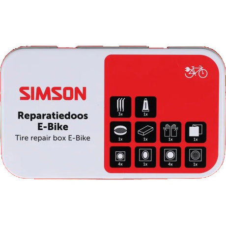 Caja de reparación de bicicletas eléctricas Simson (12 piezas)