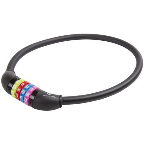 Cerradura de latón m-wave número cable candado silicona negro 65cm12mm