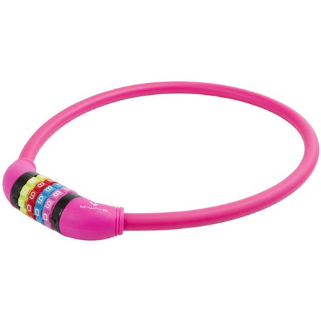 Número de onda M Cable Lock Silicone Pink 65cm12 mm