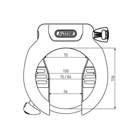 Candado de cuadro Abus bb0305a 4750s r pro