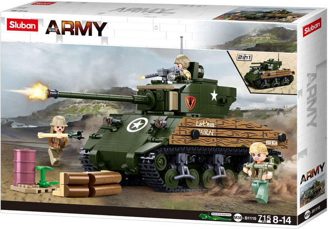 Tanque medio m4a3 (76w) del ejército sluban (m38-b1110)
