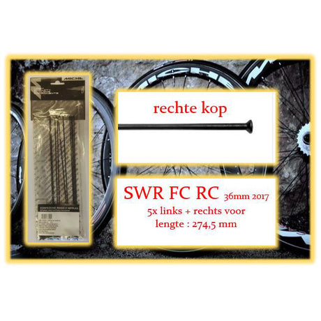 Radio Miche swr fc rc clincher 275mm lv+rv negro (10uds)