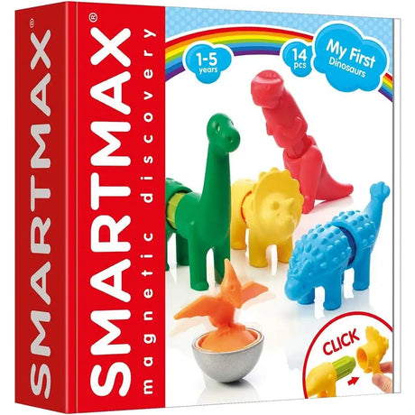 Smartmax mis primeros dinosaurios - dinosaurios magnéticos - juego de construcción de 14 piezas con elementos blandos - juguetes educativos para niños pequeños - a partir de 1 año
