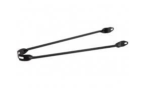 Varilla de guardabarros 28 x 1.5 pulgadas 6 mm de acero mate negro