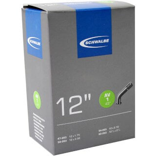 Schwalbe Tubo interno AV1 12 pulgadas 147 62-203 Valiel inclinado 45 ° grados