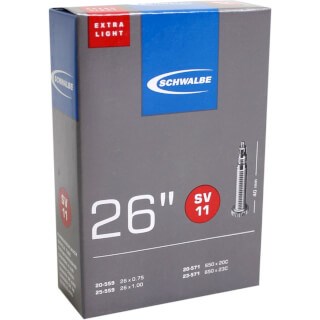 Schwalbe Tubo interno SV11 Extra Light 26 20 25-559 571 mm 40 mm Ventiel