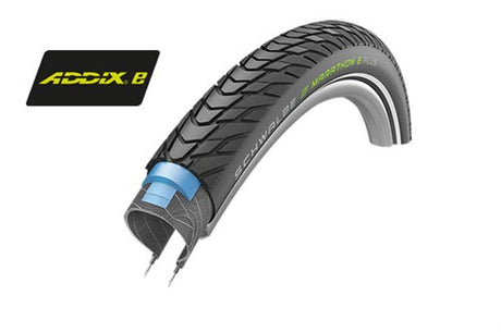 Schwalbe Marathon E-Plus Línea de rendimiento 28 x 2.20 55-622 mm-negro con reflexión