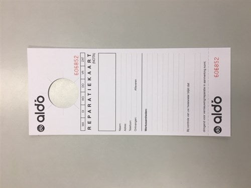 Tarjetas de reparación Avada aldo paquete de 250