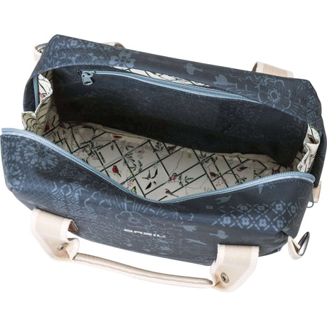 Basil Bohème City Bag- Azul, elegante Bolsa de mano, hombro y manillar, repelente de agua, 8 litros de contenido