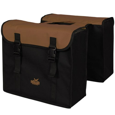Bolsa doble de Groenlandia, L Black-Brown. Dimensiones 37x33x14 (2x) CM 34L.