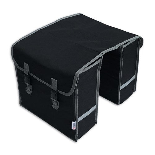 Lynx Bolsa doble para bicicleta poliéster 32L negro gris