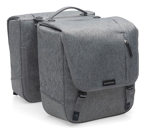 Nova doble - bolsa de bicicleta doble, gris, agua -repelente