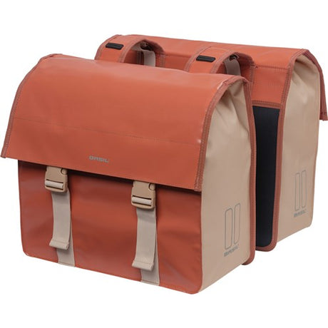 Boba de bicicleta doble de carga urbana de albahaca, rojo, impermeable, 48-53L