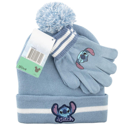 Conjunto invierno lilo stitch gorro guante