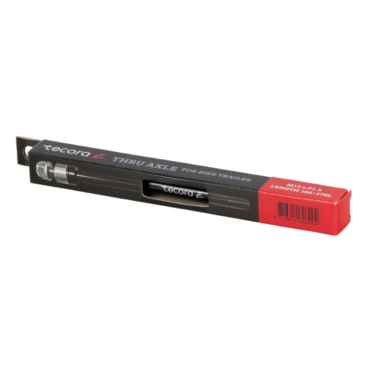 Remolque Tecora e eje pasante m12 p1.5 166-178mm aluminio negro