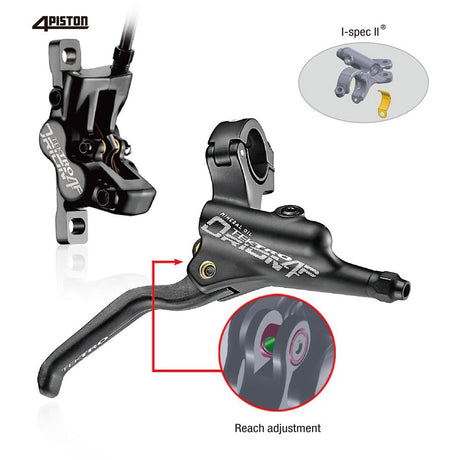 TEKTRO HD-M745 Brazo de disco hidráulico Rh 1800 mm negro